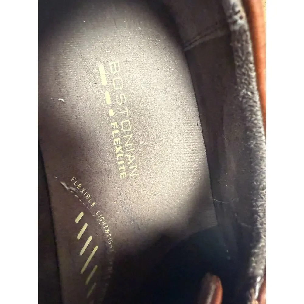 Bostonian Brown Leather Oxford Dress Shoes Flexible Lightweight Comfort Mens 12